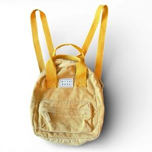 Billabong Retro Corduroy Yellow Mini Backpack